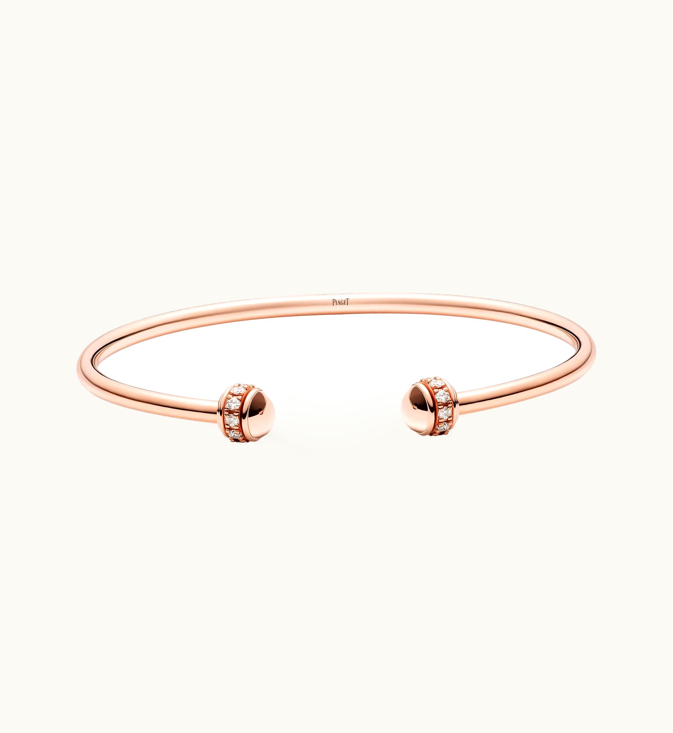 Piaget Piaget Possession Open Bangle Bracelet Rose Gold,Gold Diamond, 6.30 g
