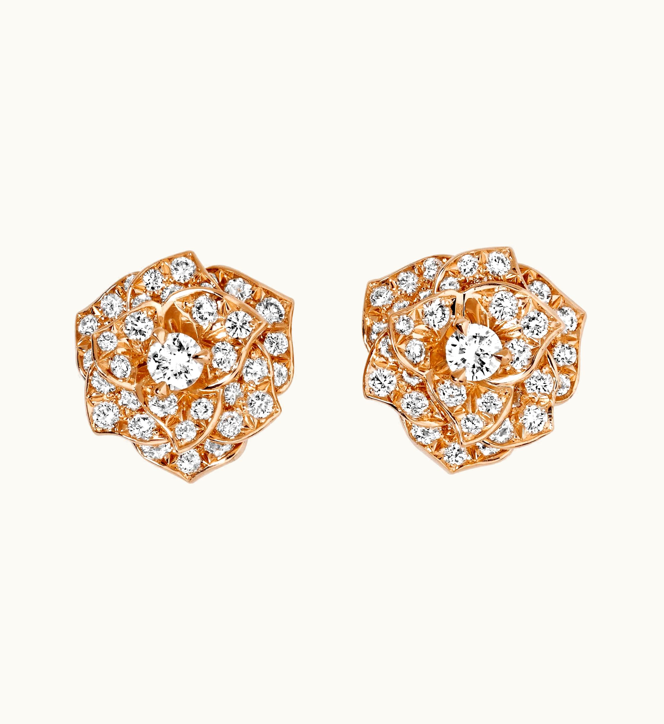 Piaget Piaget Piaget Rose Earrings Rose Gold,Gold Diamond, 5 g