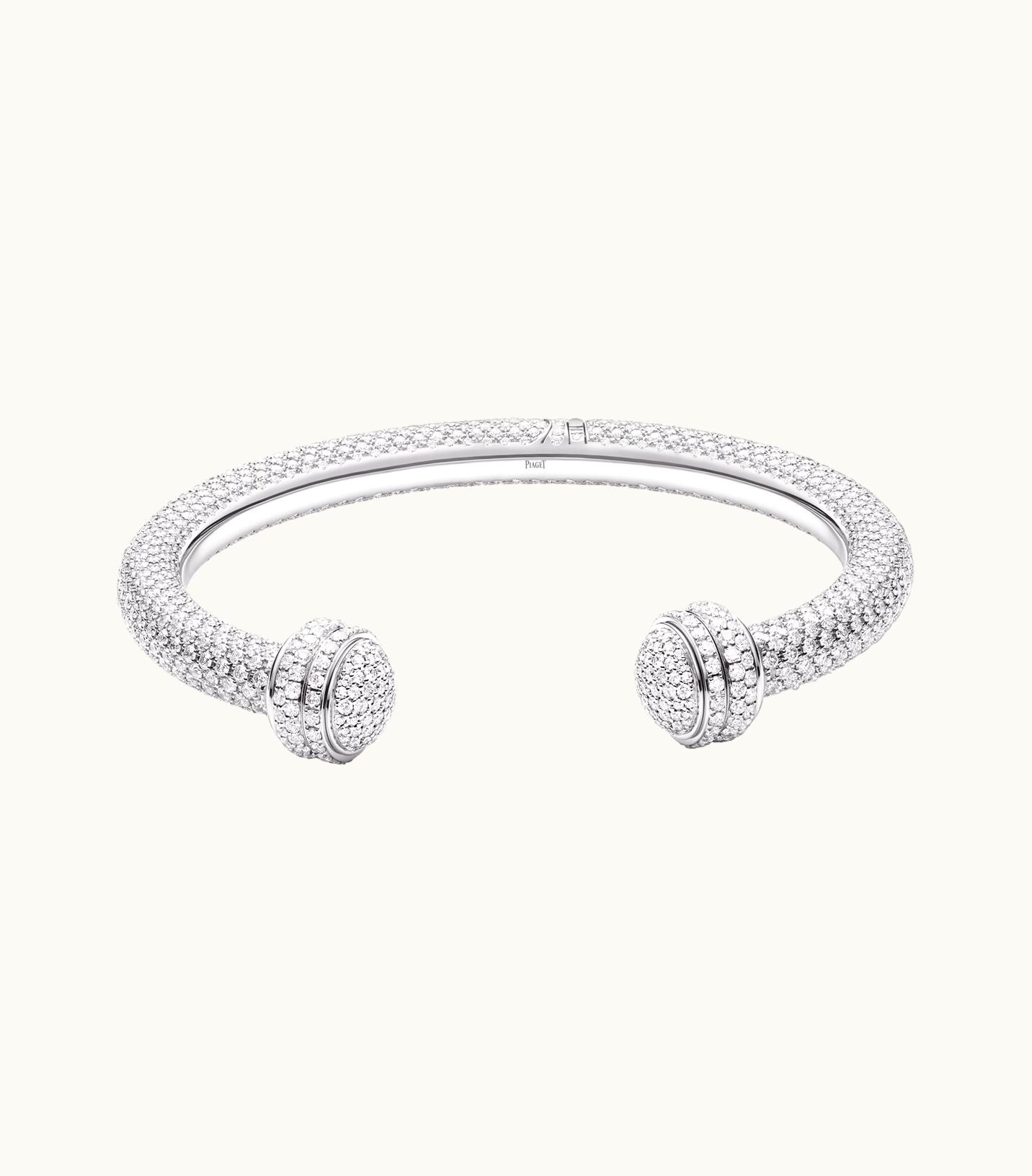 Piaget Piaget Possession Open Bangle Bracelet White Gold,Gold Diamond, 33.50 g