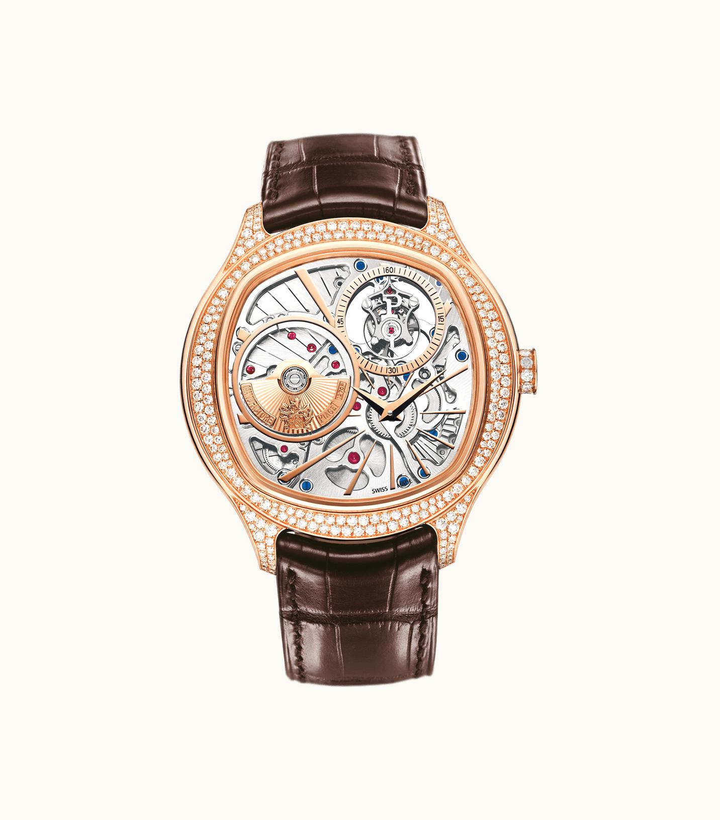 Piaget Piaget Piaget Polo Emperador Tourbillon Watch Rose Gold,Platinum,Gold Diamond,Sapphires, 117.9 g