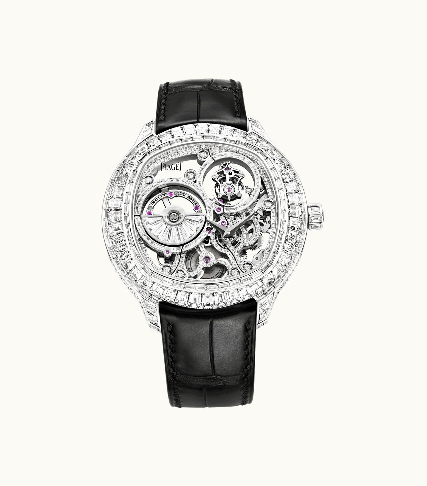 Piaget Piaget Piaget Polo Emperador Skeleton Tourbillon High Jewellery Watch White Gold,Platinum,Gold Diamond,Sapphires, 129.4 g