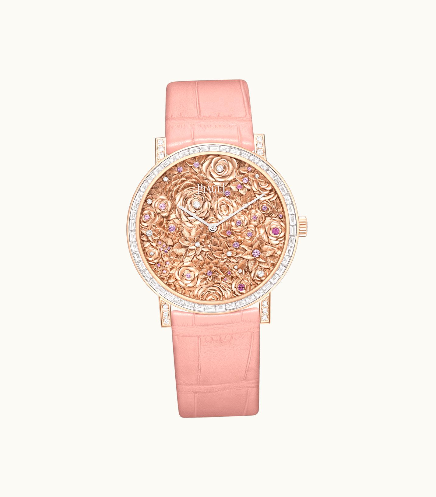 Piaget Piaget Altiplano Rose Bouquet High Jewellery Watch Rose Gold,Gold Diamond,Sapphires, 44.1 g