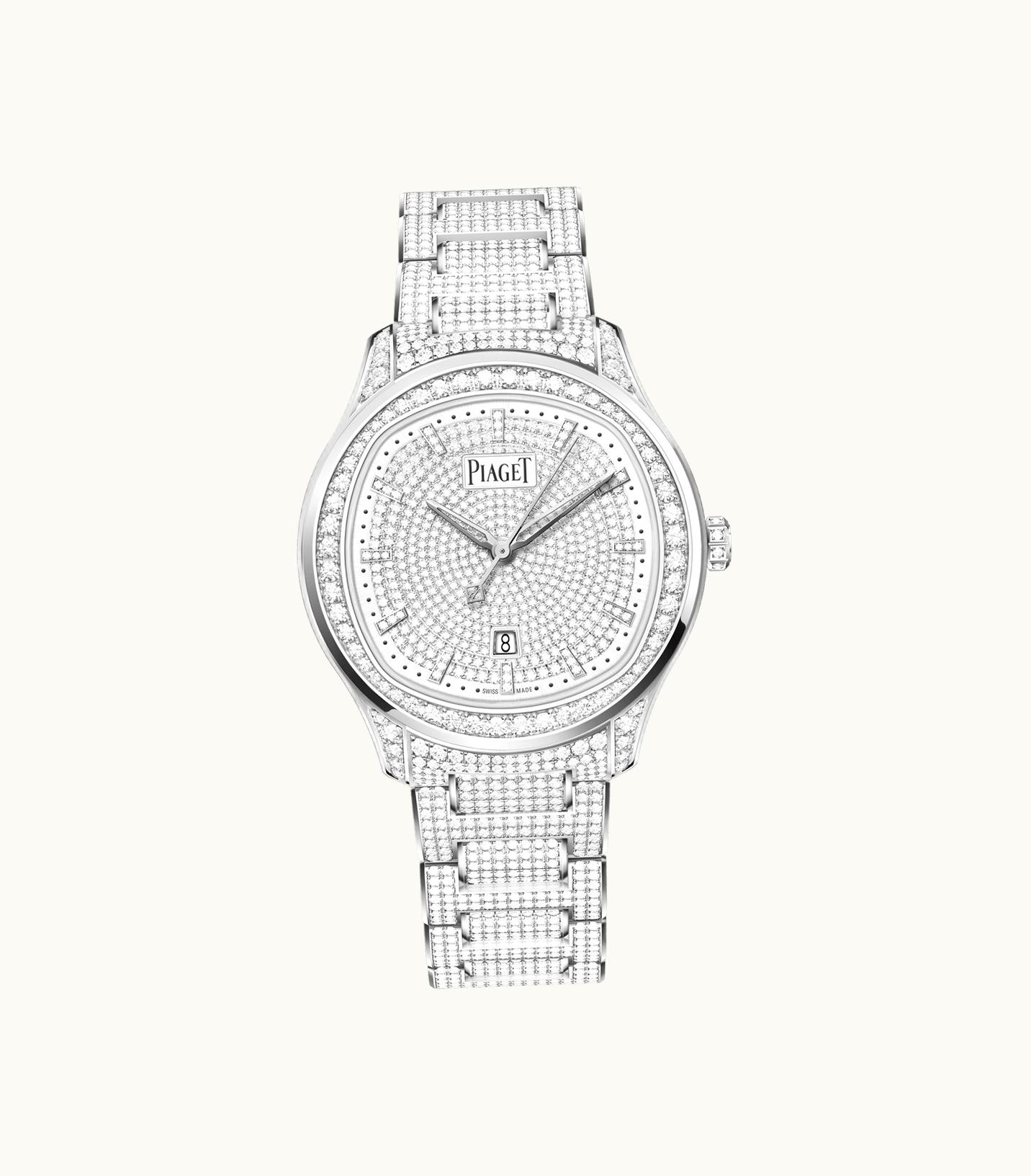 Piaget Piaget Piaget Polo Date High Jewellery Watch White Gold,Gold Diamond,Sapphires, 140.0 g