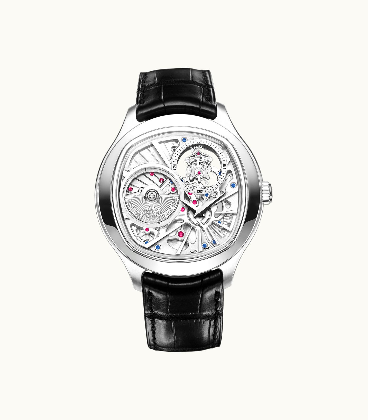 Piaget Piaget Piaget Polo Emperador Tourbillon Watch White Gold,Platinum,Gold Sapphires, 125 g