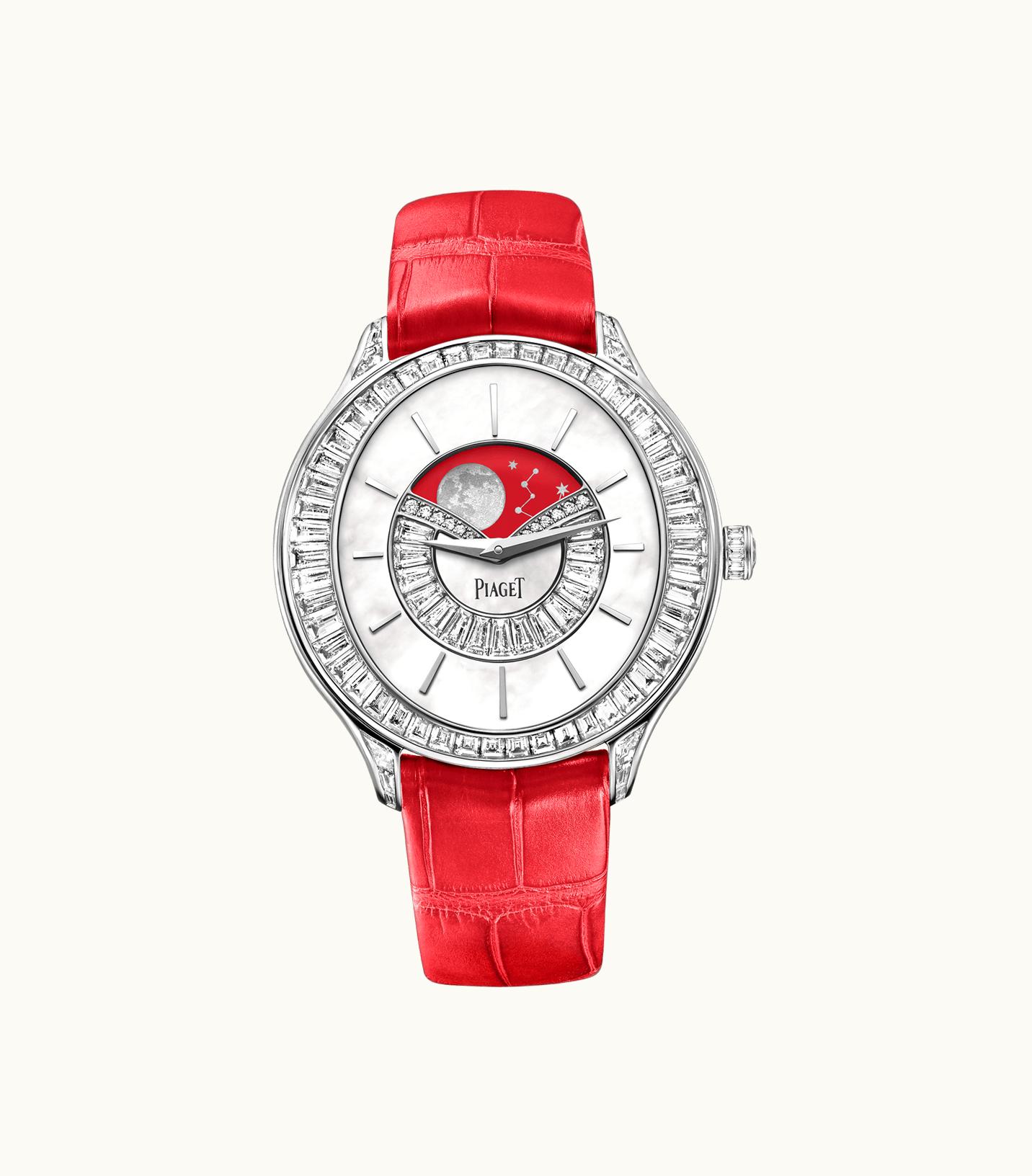 Piaget Piaget Limelight Stella Moonphase High Jewellery Watch White Gold,Gold Diamond,Pearl,Sapphires, 85.9 g