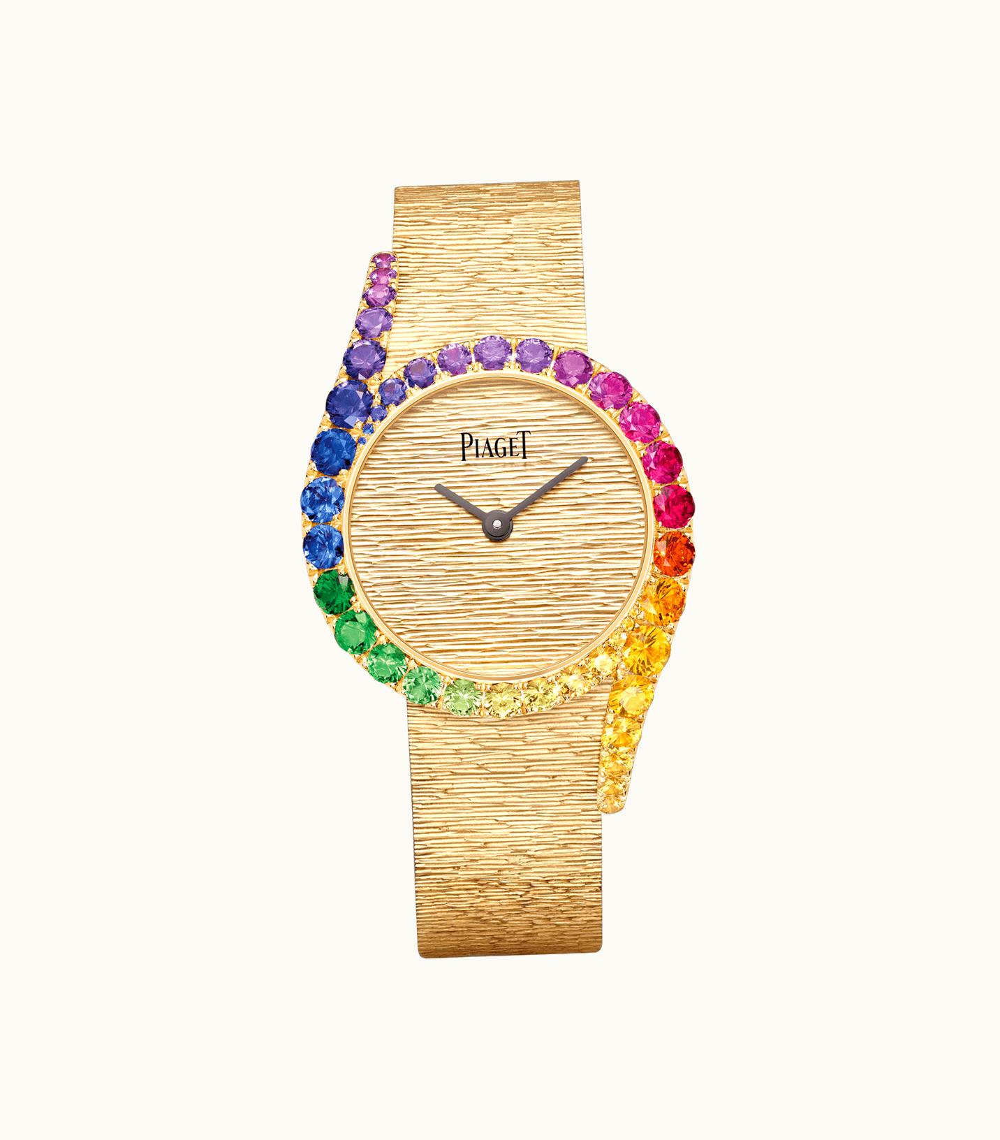 Piaget Limelight Gala Precious Rainbow Watch Rose Gold,Gold Rubies,Sapphires, 113.83 g