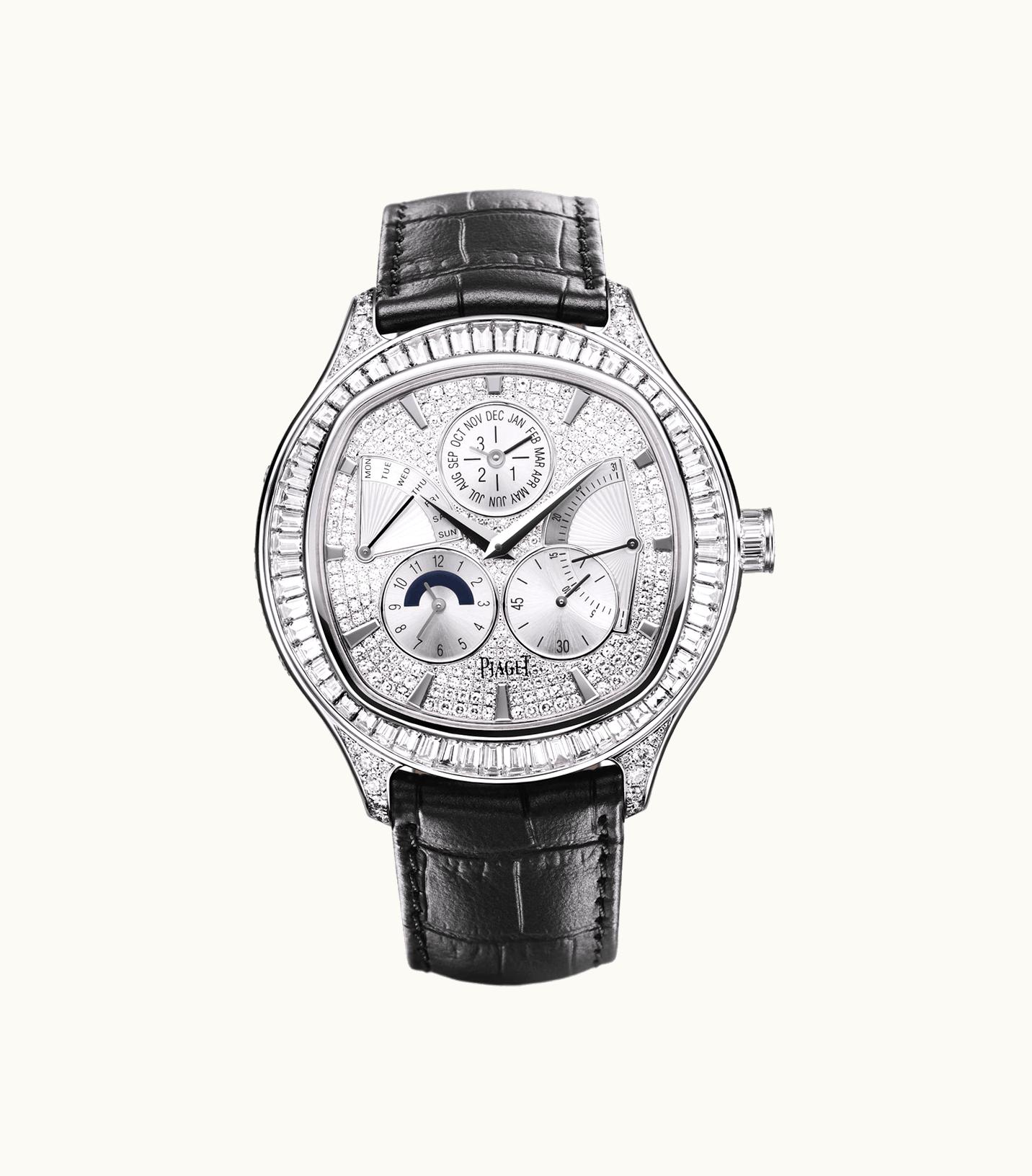 Piaget Piaget Polo Emperador Perpetual Calendar High Jewellery Watch White Gold,Gold Diamond,Sapphires, 117.4 g