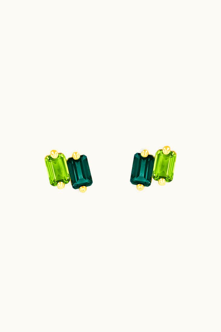 Suzanne Kalan Suzanne Kalan Ann Emerald Cut Dark Green Ombre Studs UZ0180260