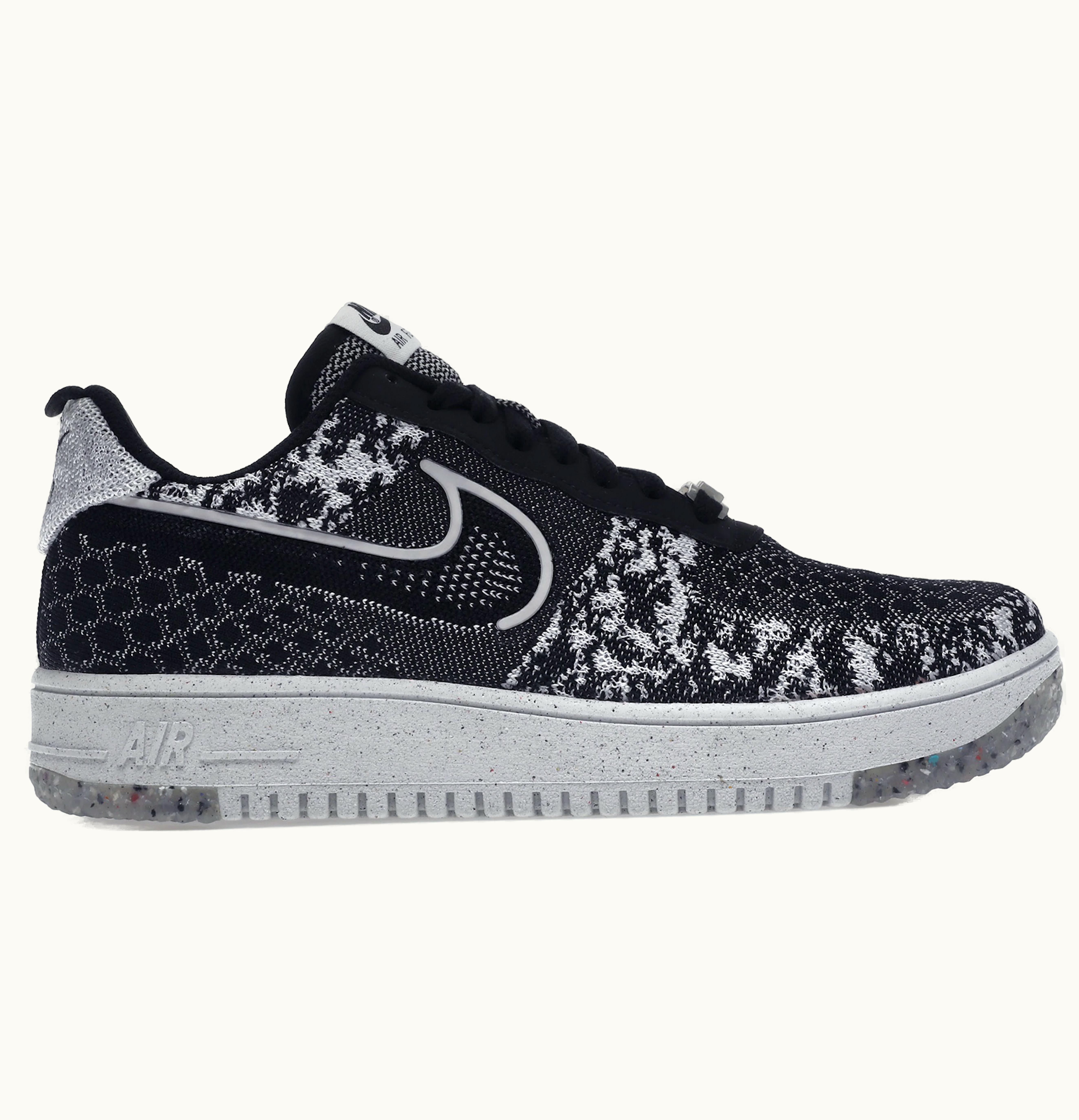 Nike Nike Air Force 1 Low Crater Flyknit Black White Melange