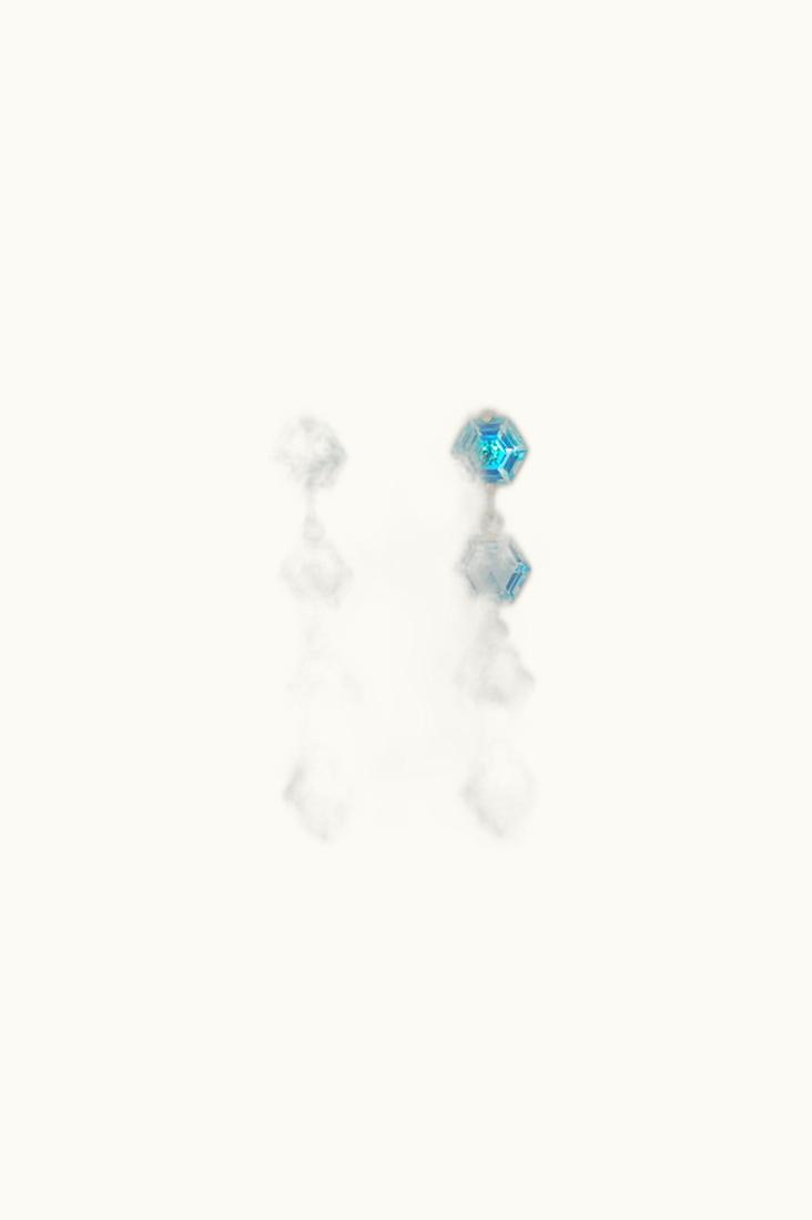 Suzanne Kalan Suzanne Kalan Amalfi Hexagon Cut Blue Ombre Mini Drop Earrings UZ0180456