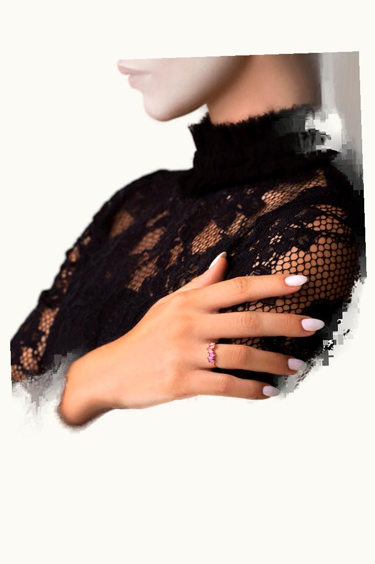 Suzanne Kalan Suzanne Kalan Amalfi Red Ombre Half Band UZ0180512