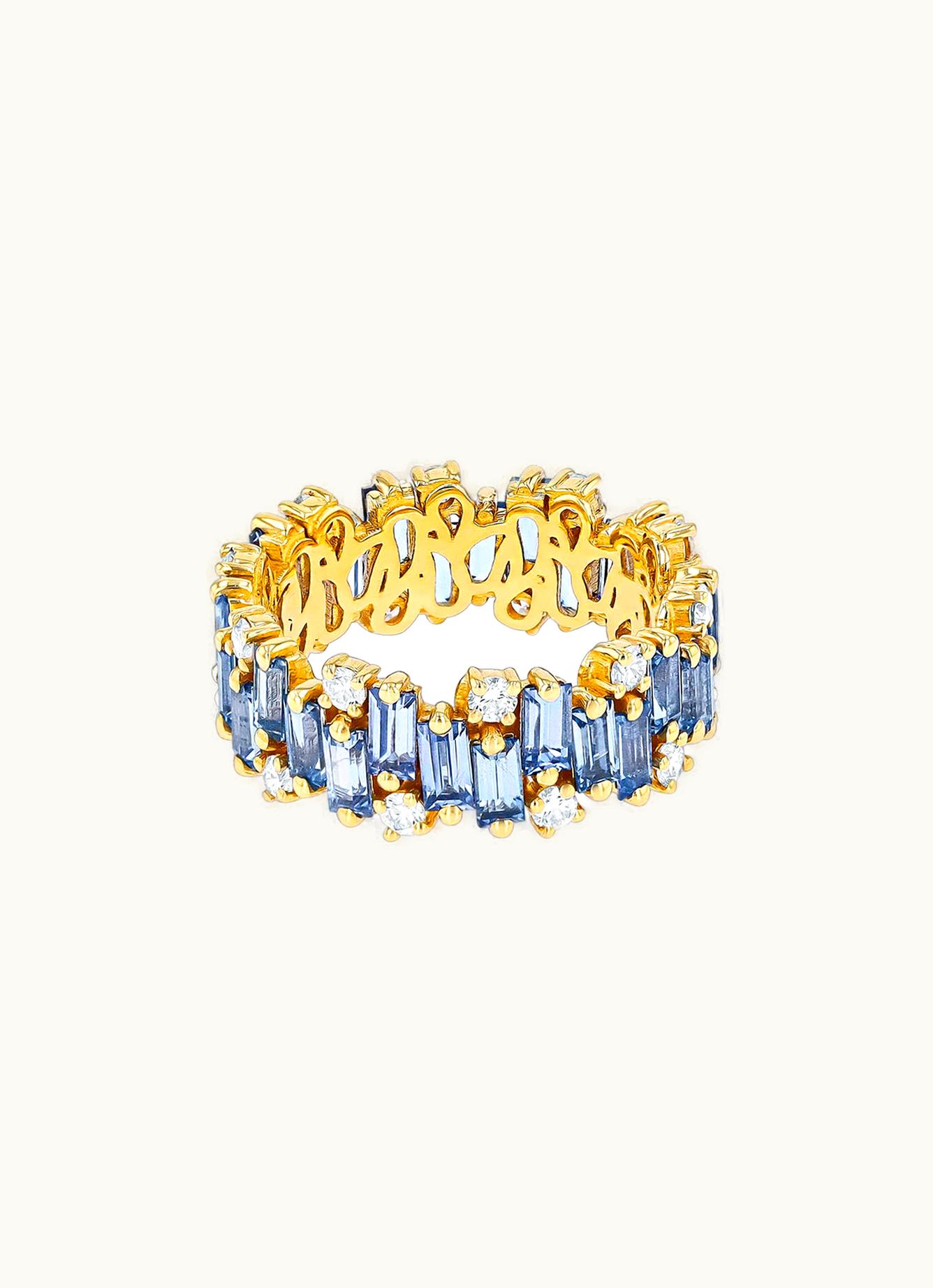 Suzanne Kalan Suzanne Kalan Shimmer Audrey Light Blue Sapphire Eternity Band UZ0180540