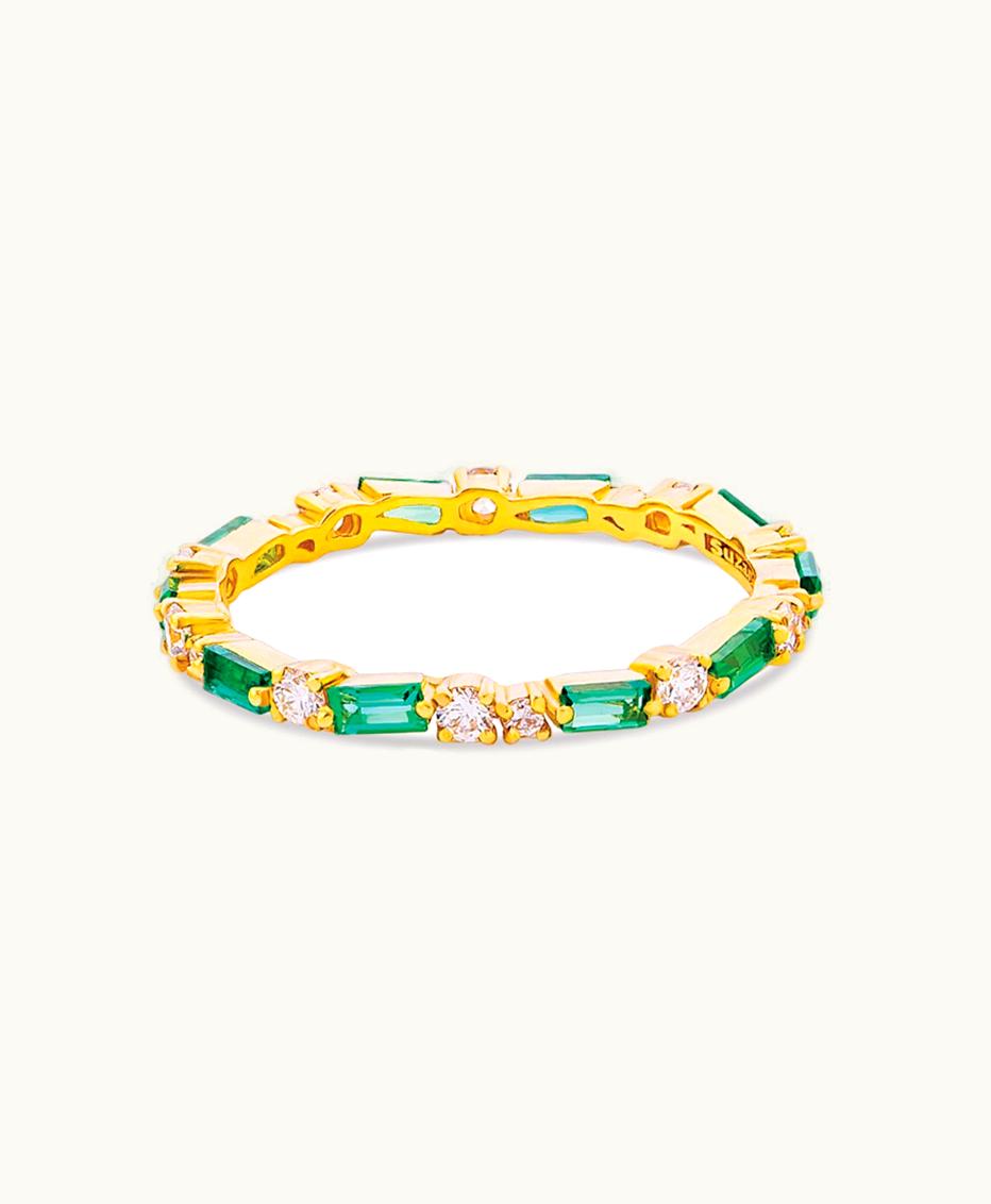 Suzanne Kalan Suzanne Kalan Thin Mix Emerald Eternity Band UZ0180554