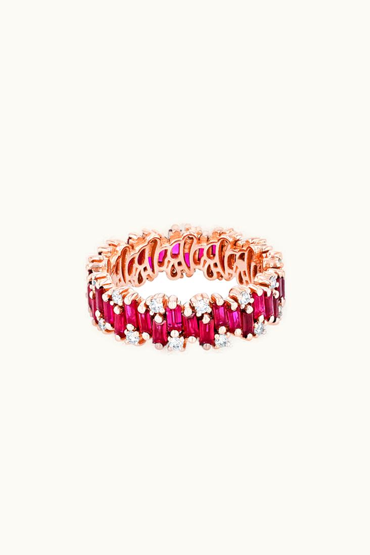 Suzanne Kalan Suzanne Kalan Shimmer Alaia Ruby Eternity Band UZ0180624