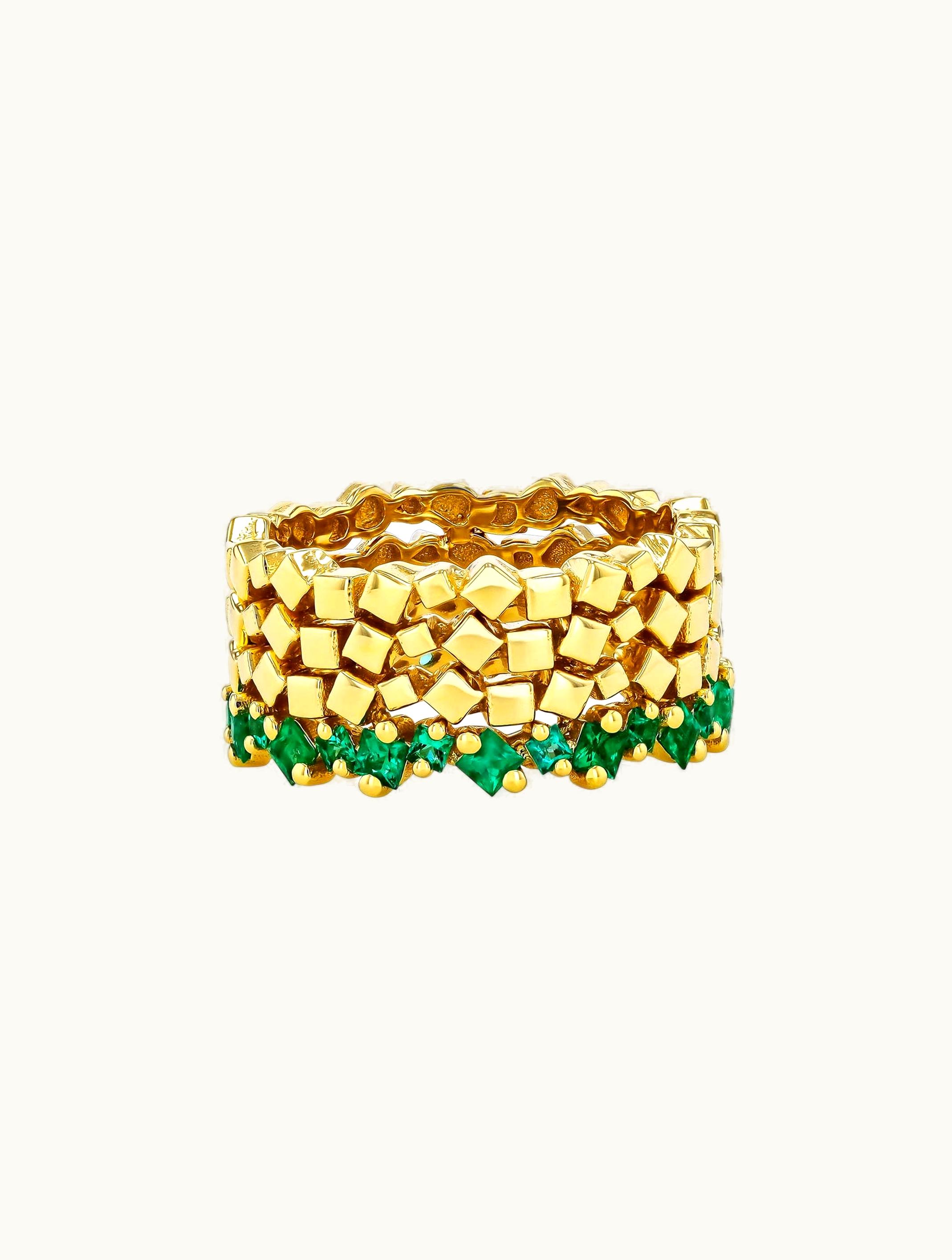 Suzanne Kalan Suzanne Kalan Golden Midi Emerald Eternity Band UZ0180650
