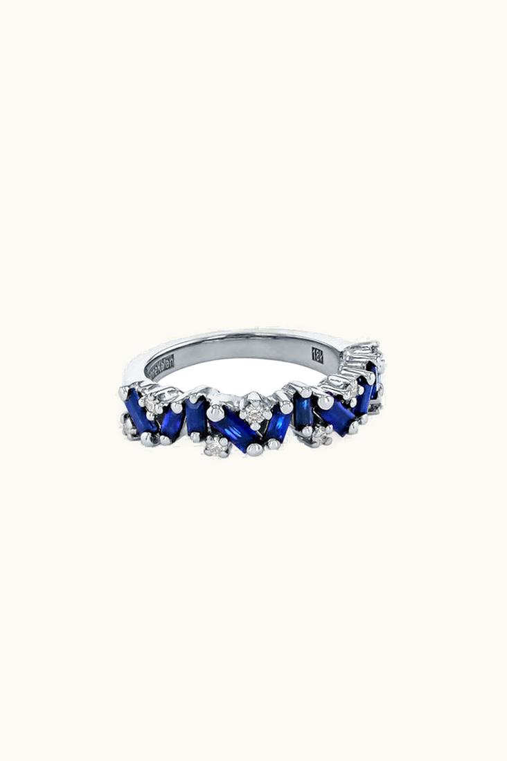 Suzanne Kalan Suzanne Kalan Frenzy Dark Blue Sapphire Half Band UZ0180675