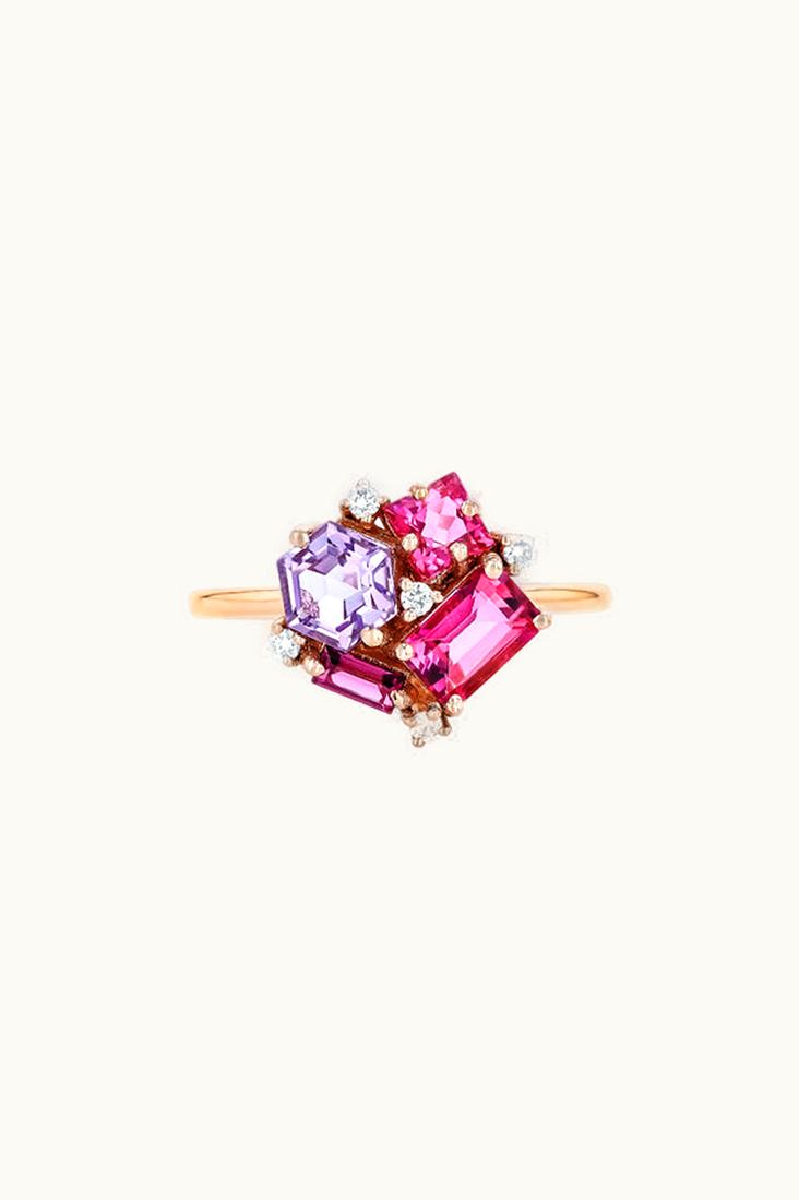 Suzanne Kalan Suzanne Kalan Amalfi Pink Mix Blossom Ring UZ0180723