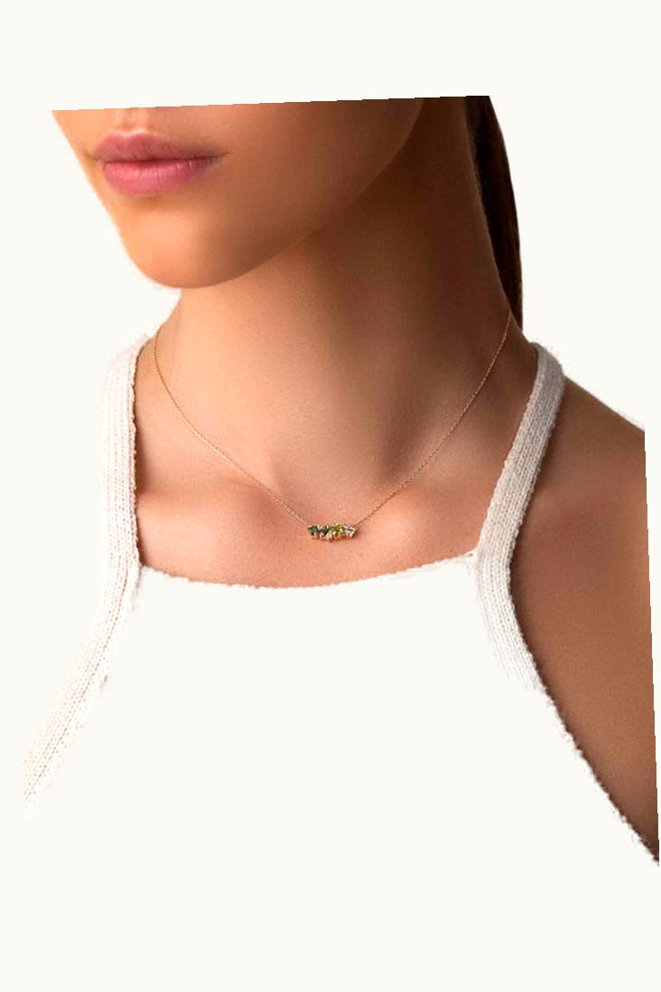 Suzanne Kalan Suzanne Kalan Nadima Green Ombre Midi Bar Pendant UZ0180748