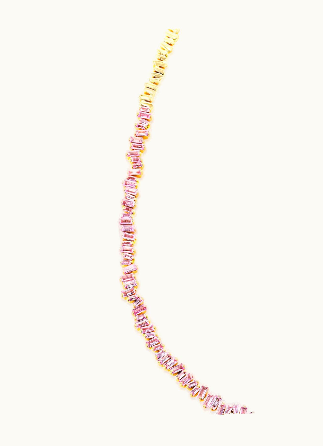 Suzanne Kalan Suzanne Kalan Bold Pink Sapphire Tennis Necklace UZ0180815