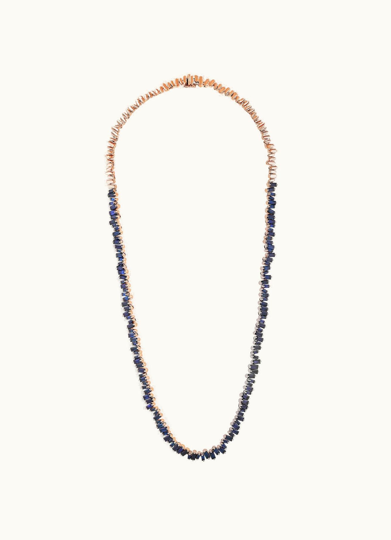 Suzanne Kalan Suzanne Kalan Bold Dark Blue Sapphire Tennis Necklace UZ0180816