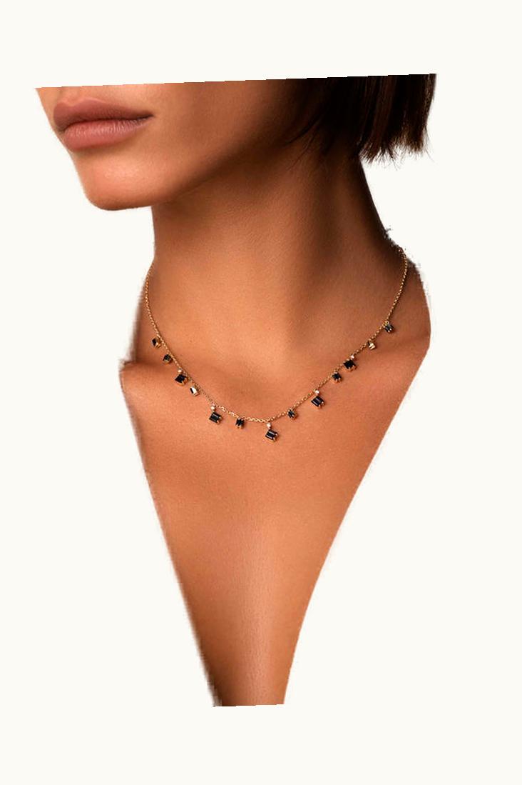 Suzanne Kalan Suzanne Kalan Bold Black Sapphire Cascade Necklace UZ0180829