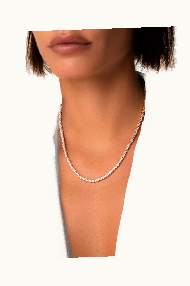 Suzanne Kalan Suzanne Kalan Classic Diamond Mini Baguette Tennis Necklace UZ0180854