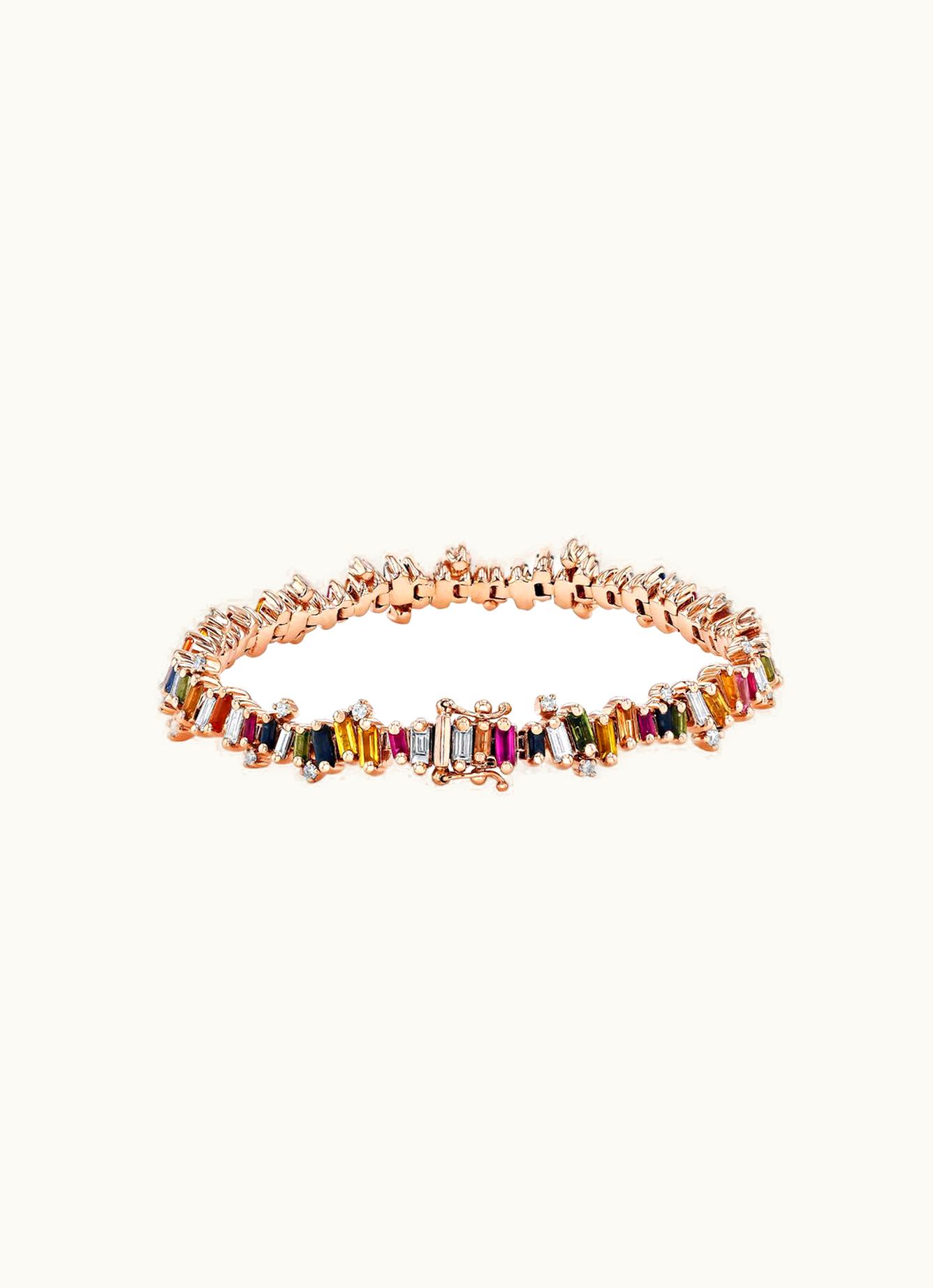 Suzanne Kalan Suzanne Kalan Bold Burst Rainbow Sapphire Tennis Bracelet UZ0180937