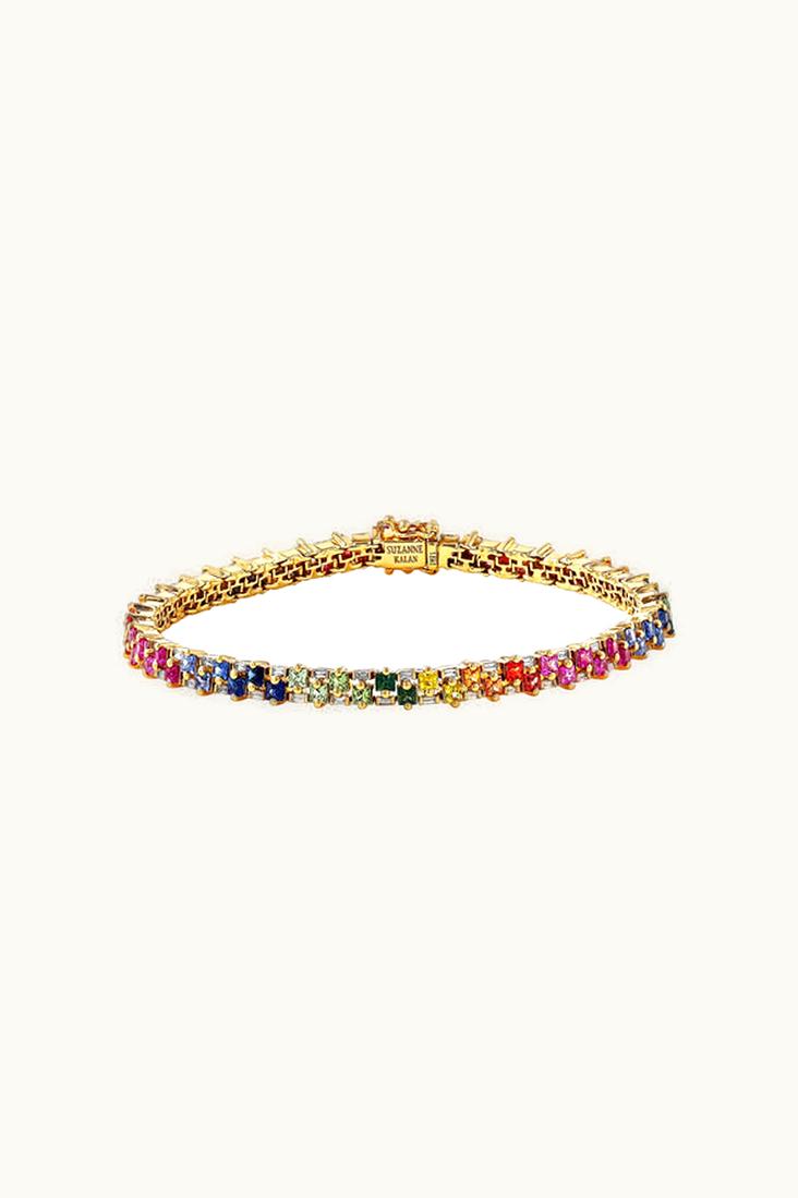 Suzanne Kalan Suzanne Kalan Princess Mini Stack Rainbow Sapphire Tennis Bracelet UZ0180997