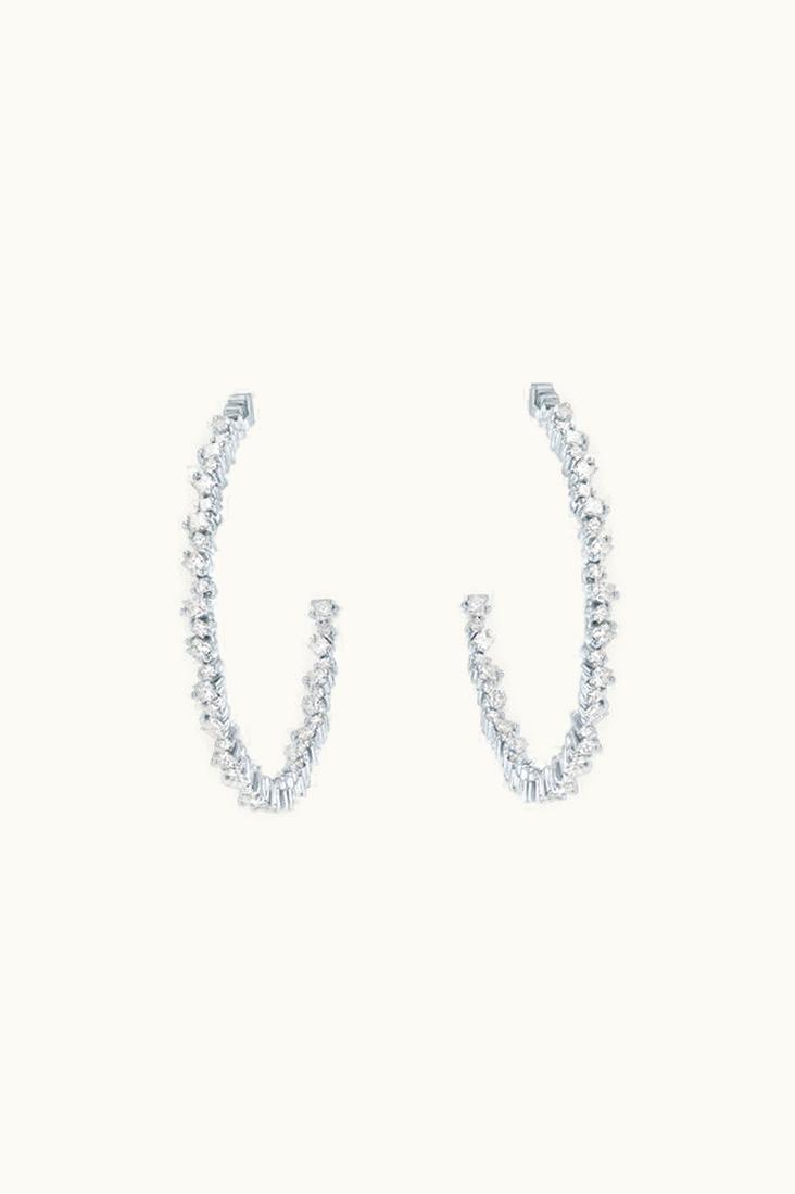 Suzanne Kalan Suzanne Kalan Golden Diamond Midi Hoops UZ0181018