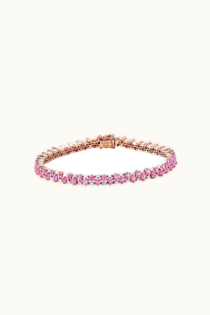 Suzanne Kalan Suzanne Kalan Princess Mini Stack Pink Sapphire Tennis Bracelet UZ0181026