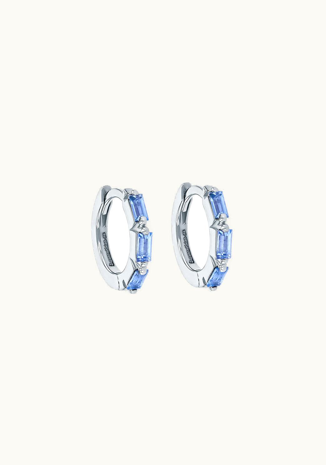 Suzanne Kalan Suzanne Kalan Bold Light Blue Sapphire Huggies UZ0181041