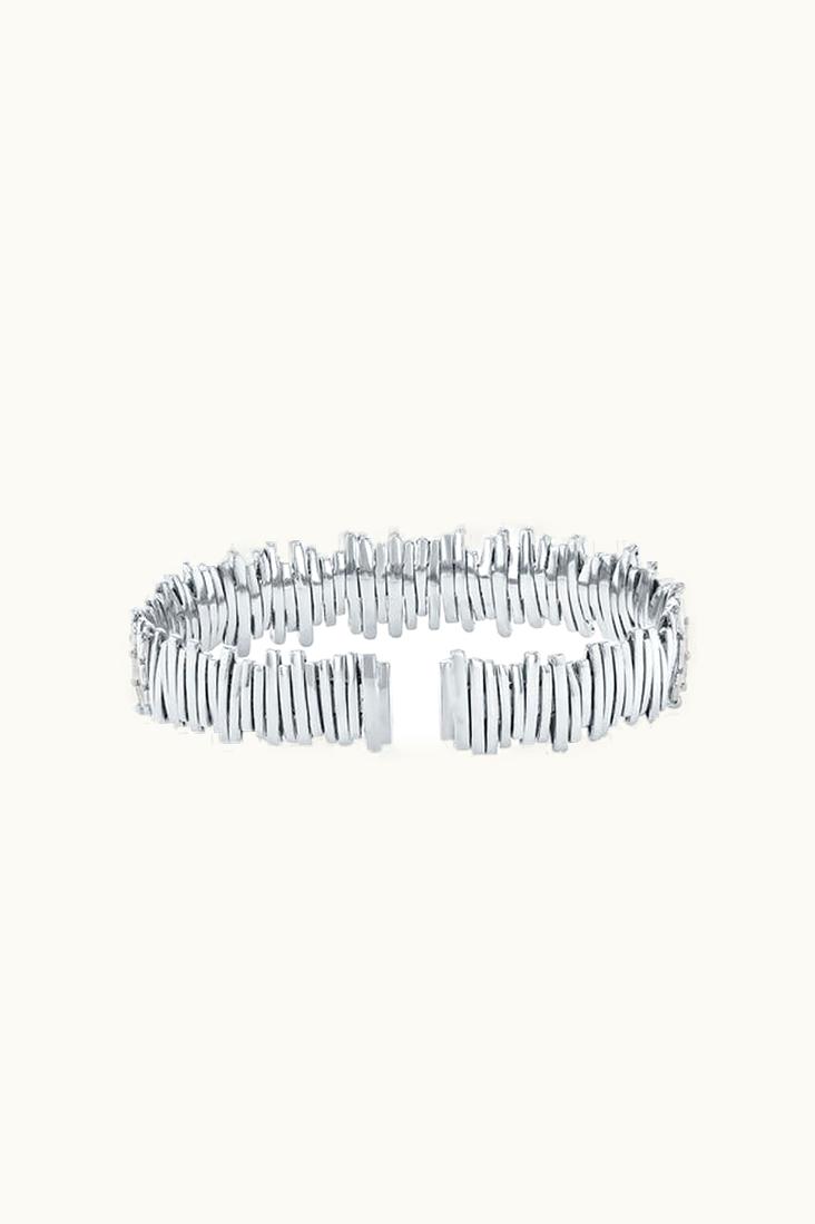 Suzanne Kalan Suzanne Kalan Classic Diamond Triple Row Half Baguette Cuff UZ0181082