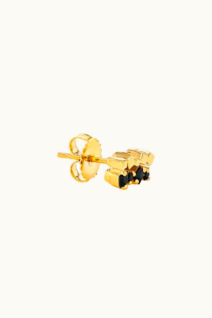 Suzanne Kalan Suzanne Kalan Golden Mini Black Sapphire Studs UZ0181100