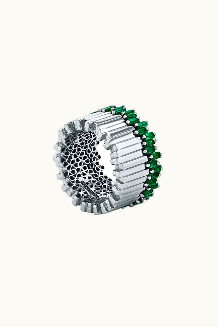 Suzanne Kalan Suzanne Kalan Golden Milli Stacker Emerald Eternity Band UZ0181145
