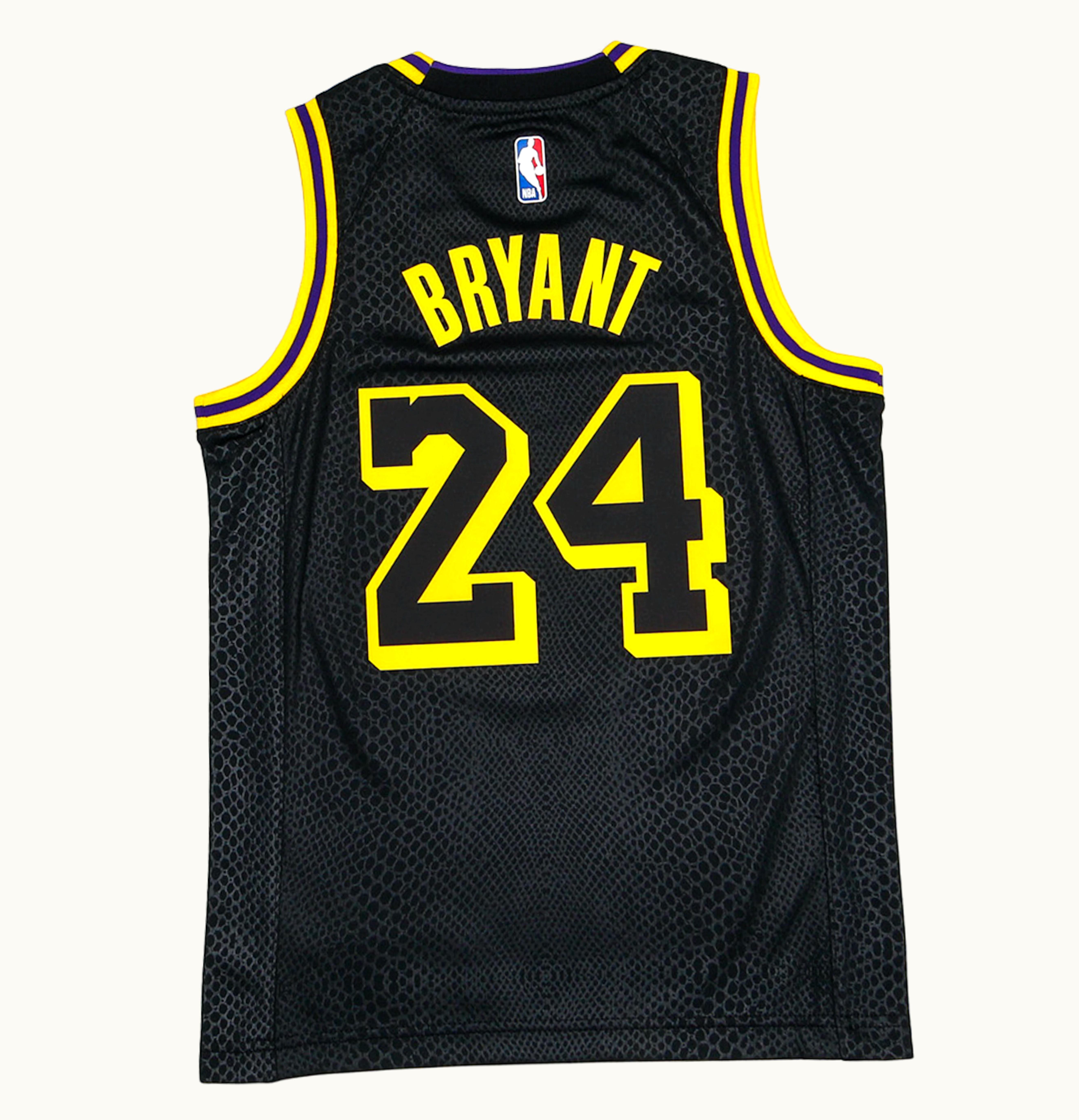 Nike Kids Los Angeles Lakers Kobe Bryant Black Mamba City Edition Swingman Jersey Black Gold