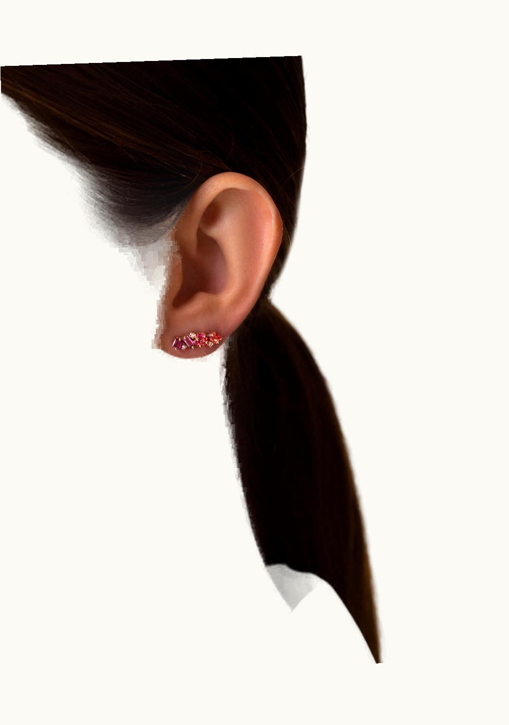 Suzanne Kalan Suzanne Kalan Nadima Red Ombre Bar Studs UZ0181269