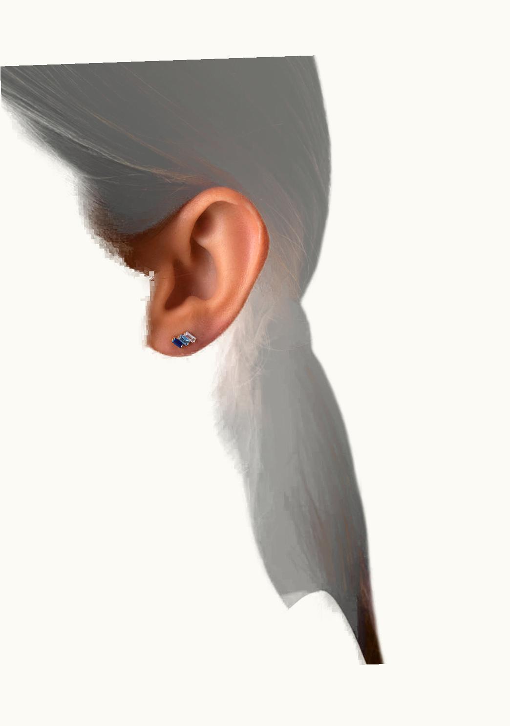 Suzanne Kalan Suzanne Kalan Amalfi Midi Light Blue Ombre Studs UZ0181278