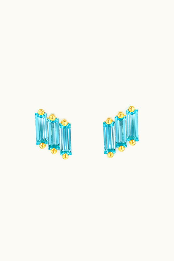 Suzanne Kalan Suzanne Kalan Amalfi Midi Blue Topaz Studs UZ0181283