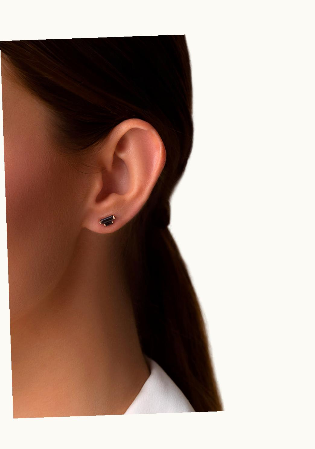 Suzanne Kalan Suzanne Kalan Amalfi Double Stack Black Mix Studs UZ0181284