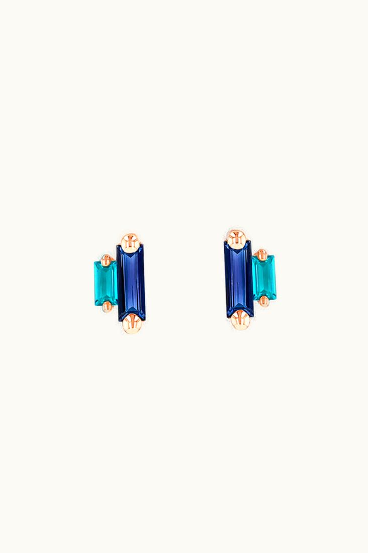 Suzanne Kalan Suzanne Kalan Amalfi Double Stack Dark Blue Mix Studs UZ0181285