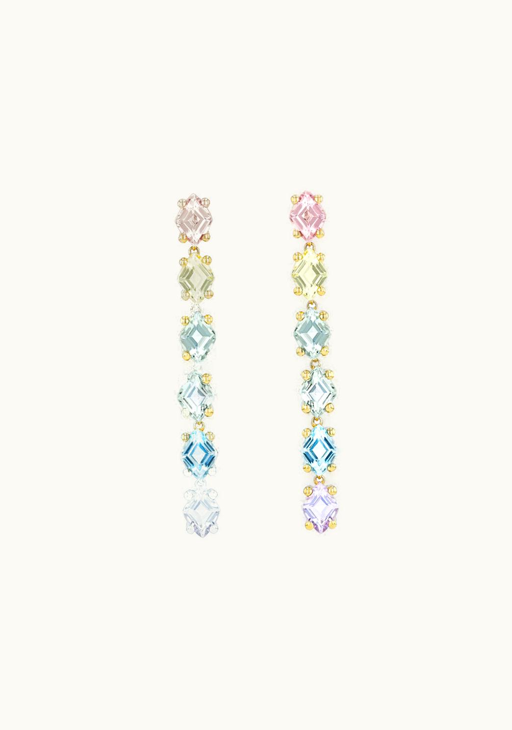 Suzanne Kalan Suzanne Kalan Amalfi Diamond Cut Pastel Midi Drop Earrings UZ0181344
