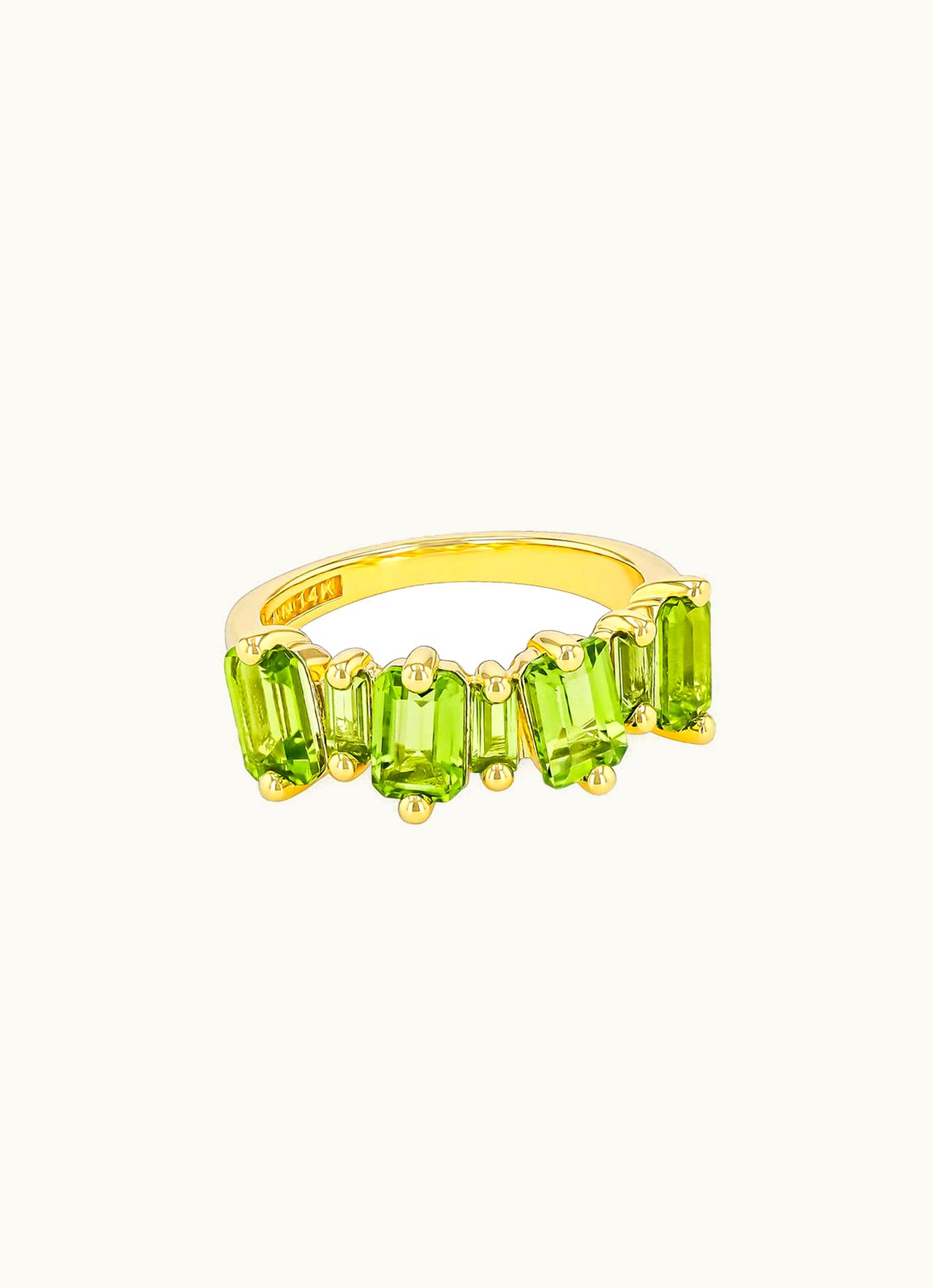 Suzanne Kalan Suzanne Kalan Ann Emerald Cut Peridot Half Band UZ0181362