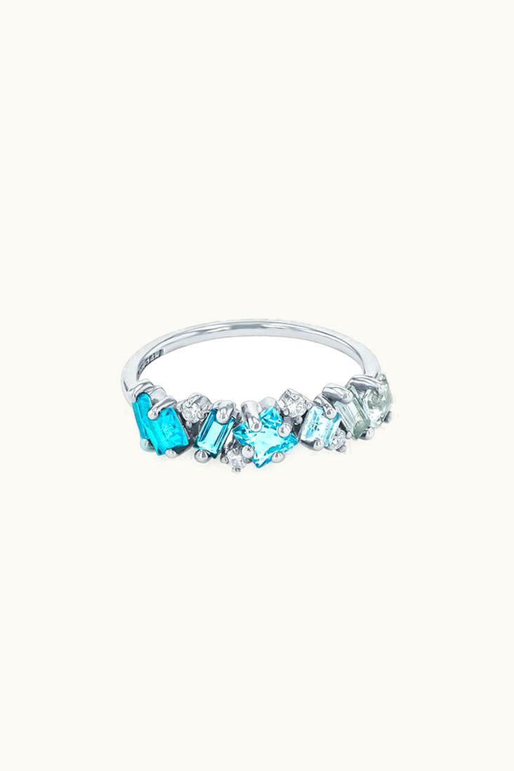Suzanne Kalan Suzanne Kalan Nadima Light Blue Ombre Half Band UZ0181379