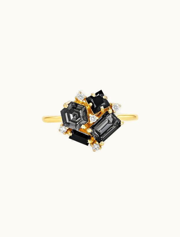Suzanne Kalan Suzanne Kalan Amalfi Black Mix Blossom Ring UZ0181442