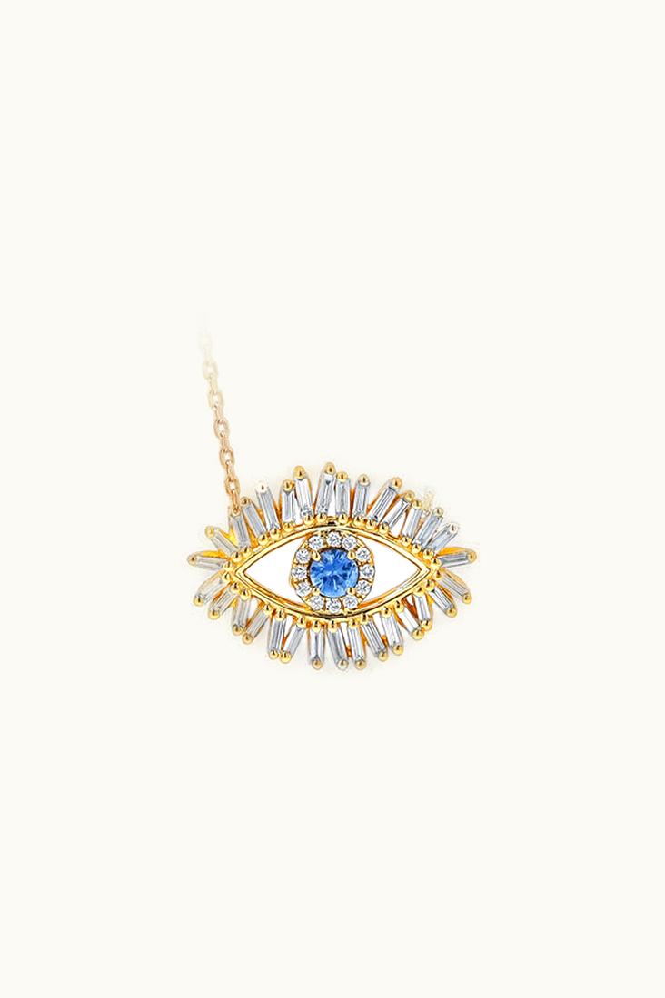 Suzanne Kalan Suzanne Kalan Medium Evil Eye Light Blue Sapphire Pendant UZ0181532