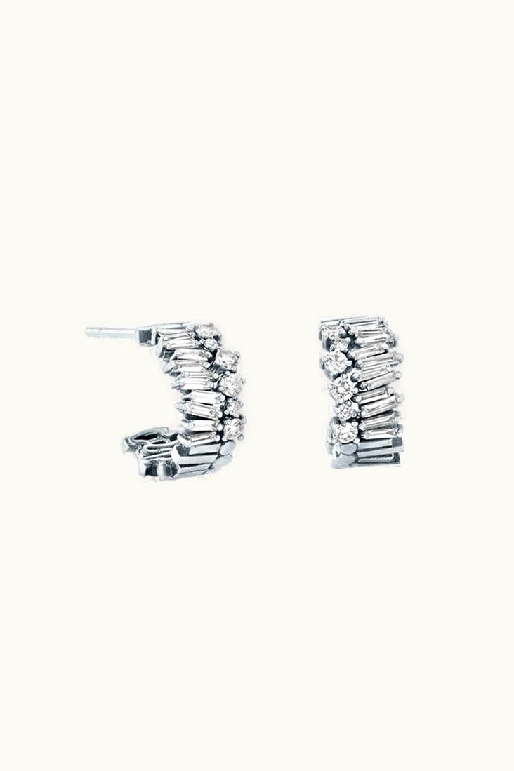 Suzanne Kalan Suzanne Kalan Classic Diamond Short Stack Mini Hoops UZ0181540