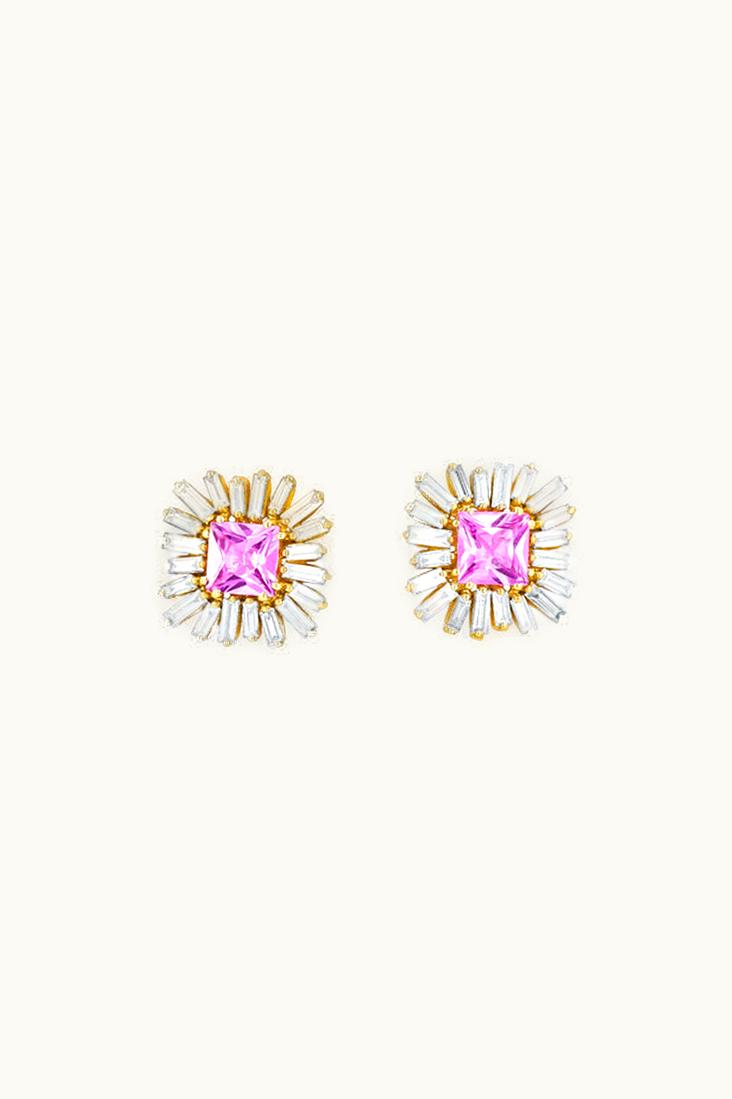 Suzanne Kalan Suzanne Kalan Princess Bella Pink Sapphire Studs UZ0181606
