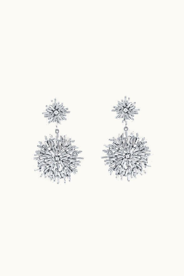 Suzanne Kalan Suzanne Kalan Classic Diamond Midi Flower Drop Earrings UZ0181632