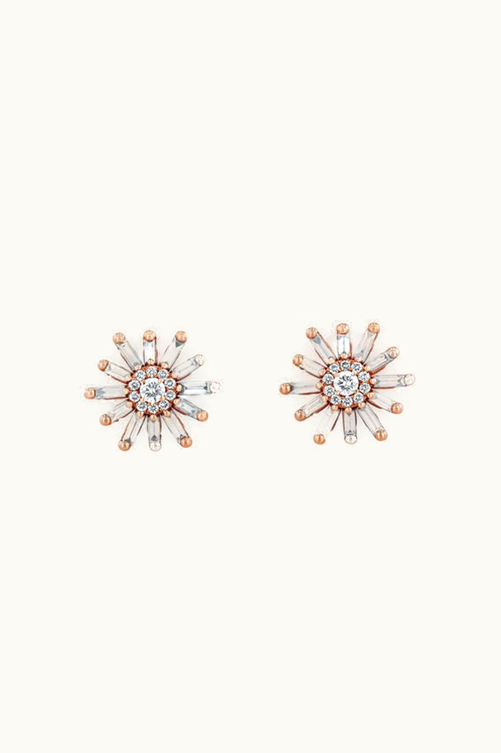 Suzanne Kalan Suzanne Kalan White Diamond Flower Stud Earrings UZ0181670