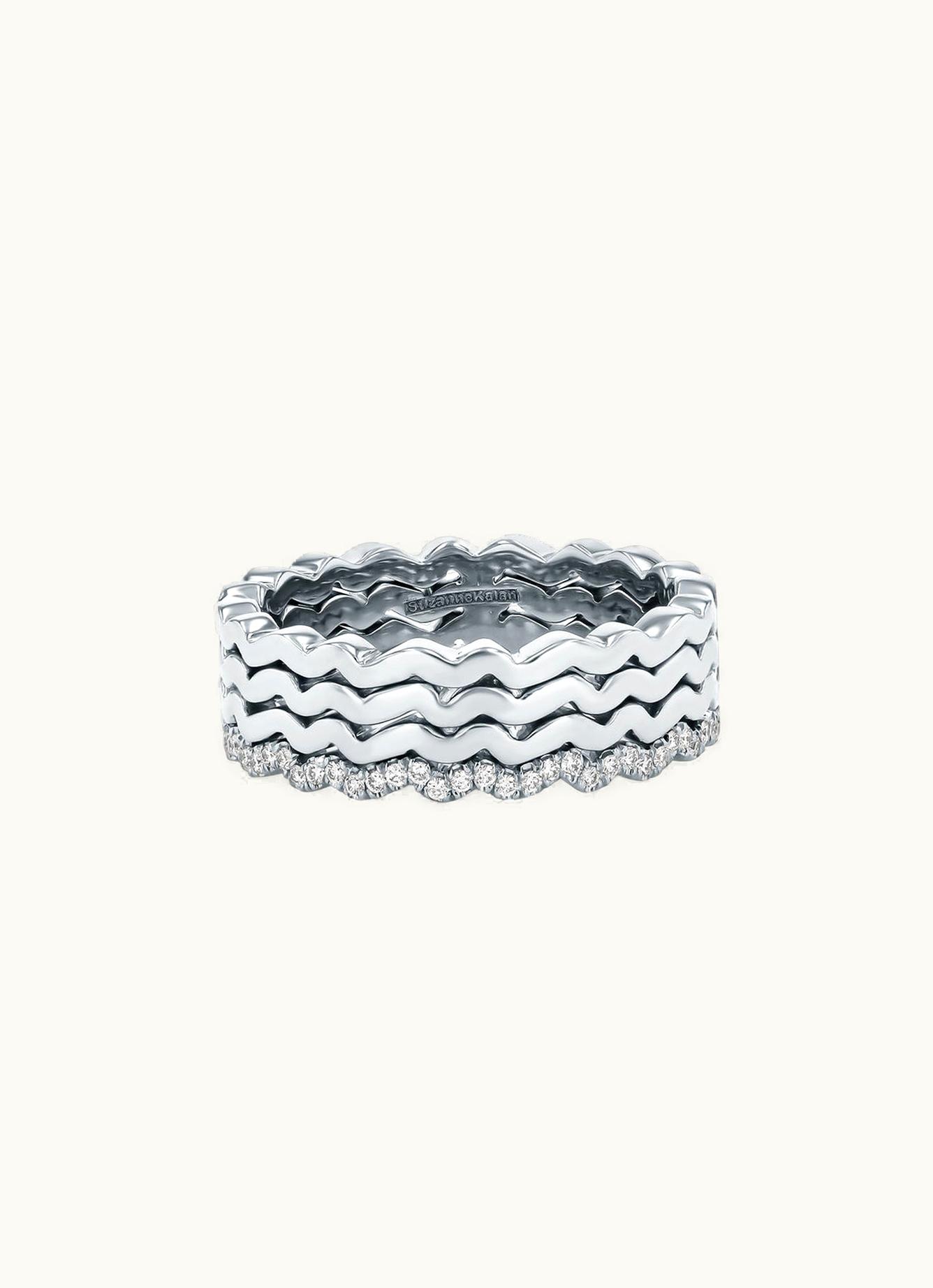 Suzanne Kalan Suzanne Kalan Golden Midi Wave Diamond Eternity Band UZ0181684